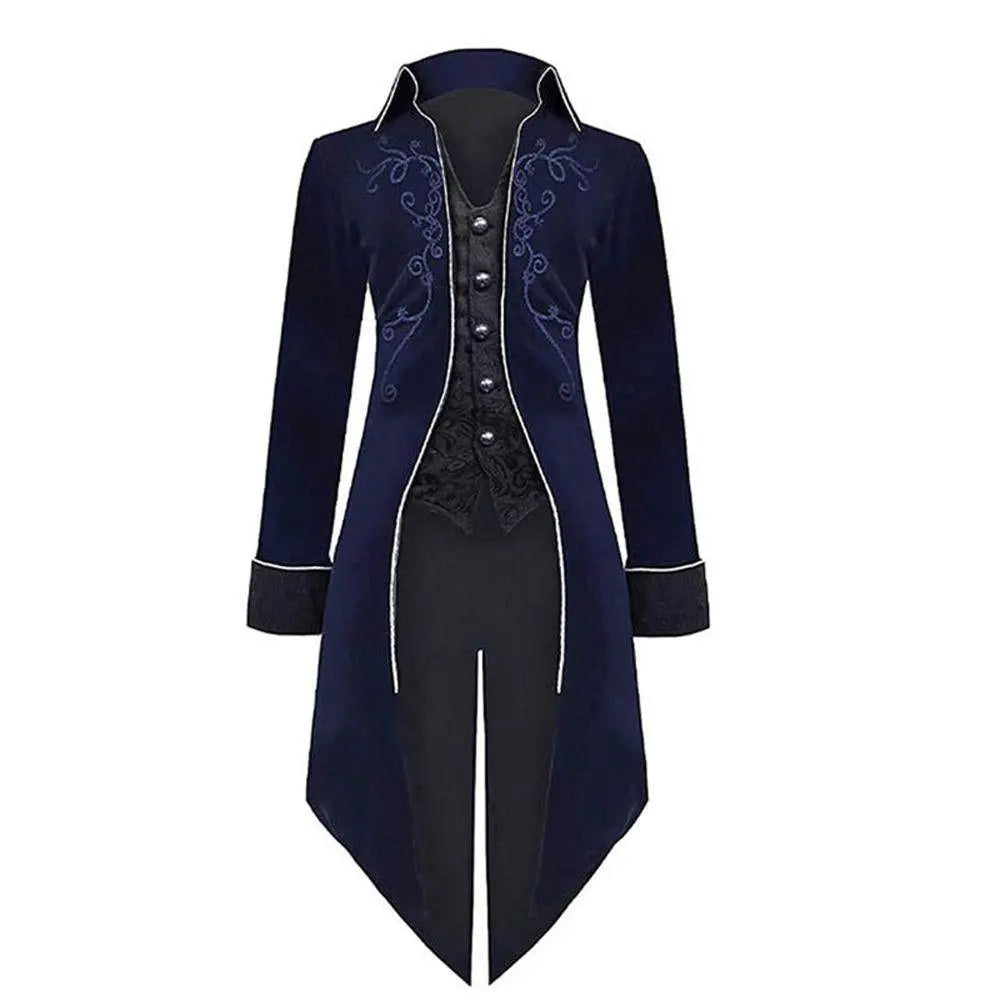 Medieval Steampunk Tailcoat Halloween Costumes Vampire Gothic Jackets Vintage Coat For Men - Pajamasbuy