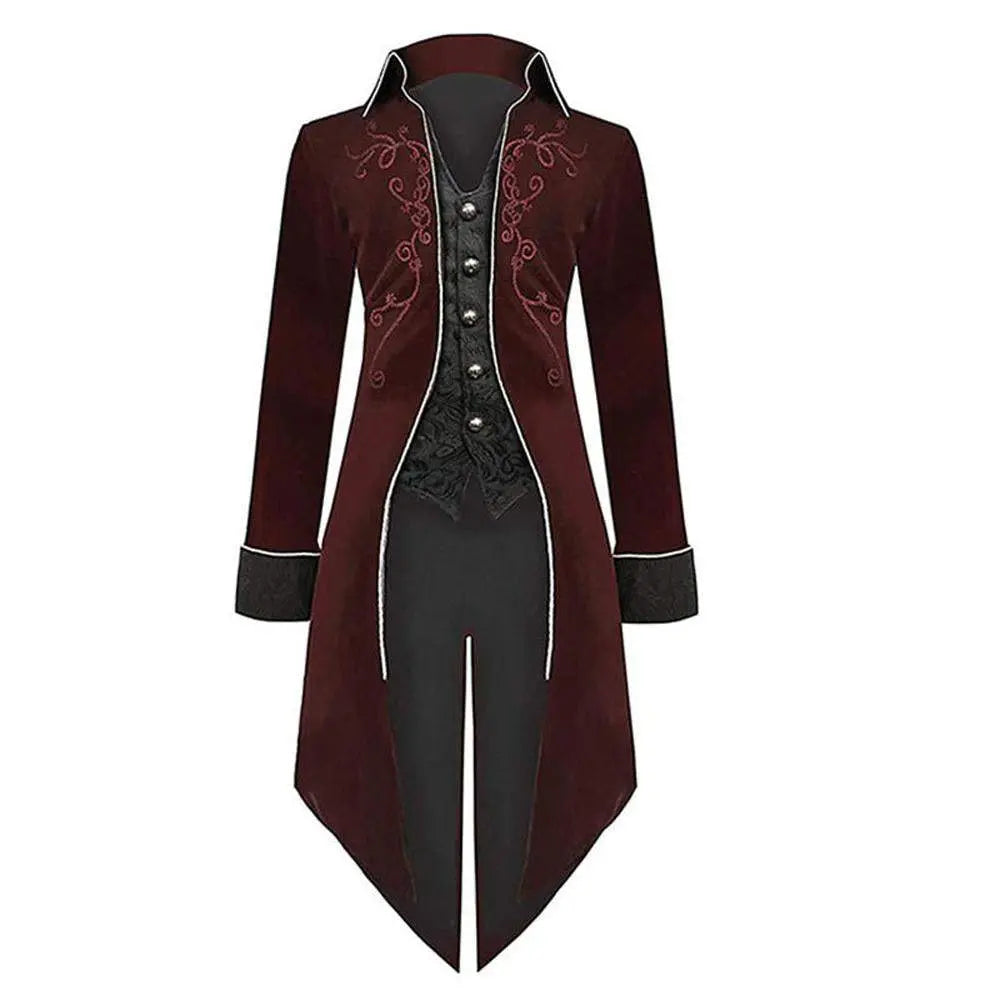 Medieval Steampunk Tailcoat Halloween Costumes Vampire Gothic Jackets Vintage Coat For Men - Pajamasbuy