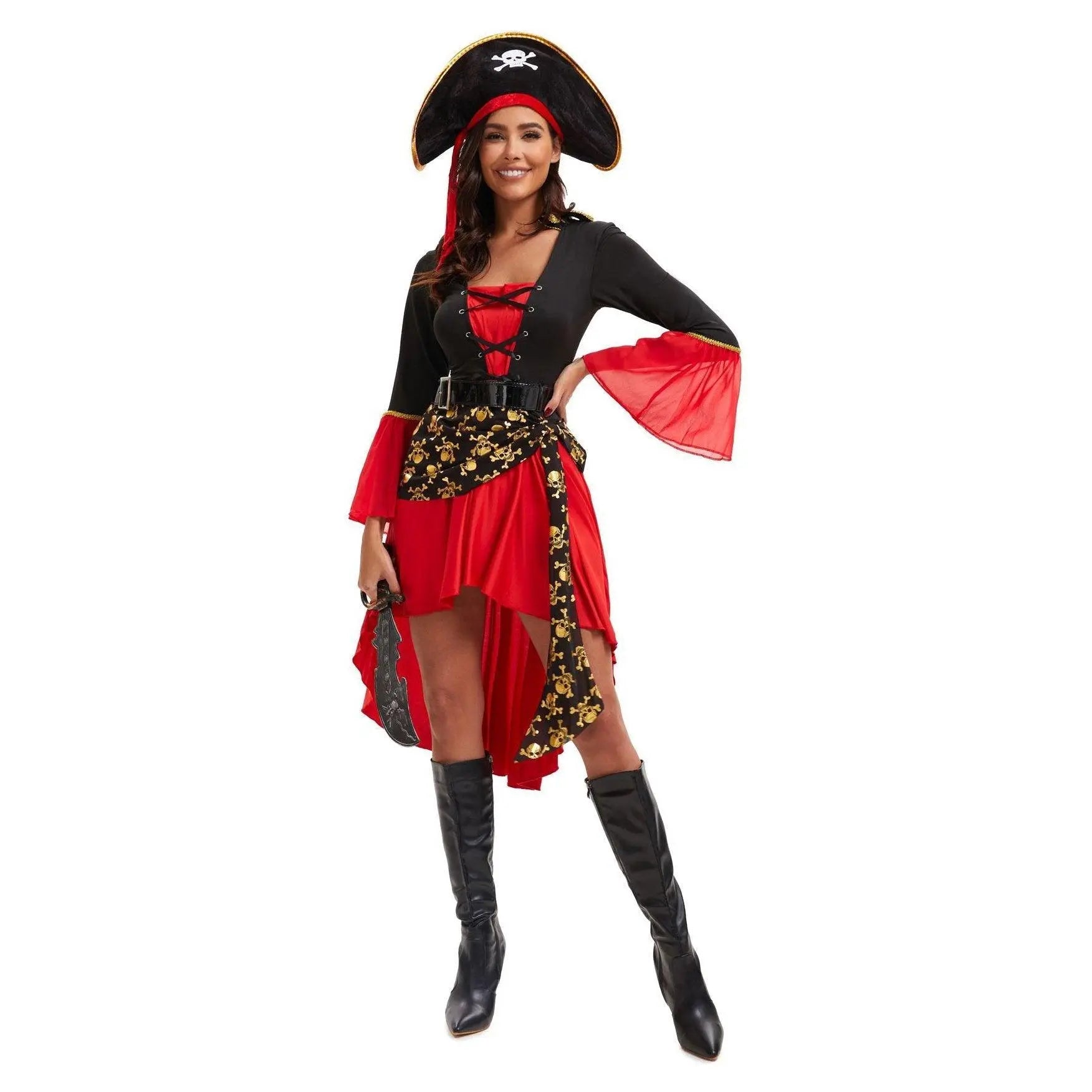 Pirate Outfit Vintage Cosplay Costume Carnival Halloween For Female - Pajamasbuy
