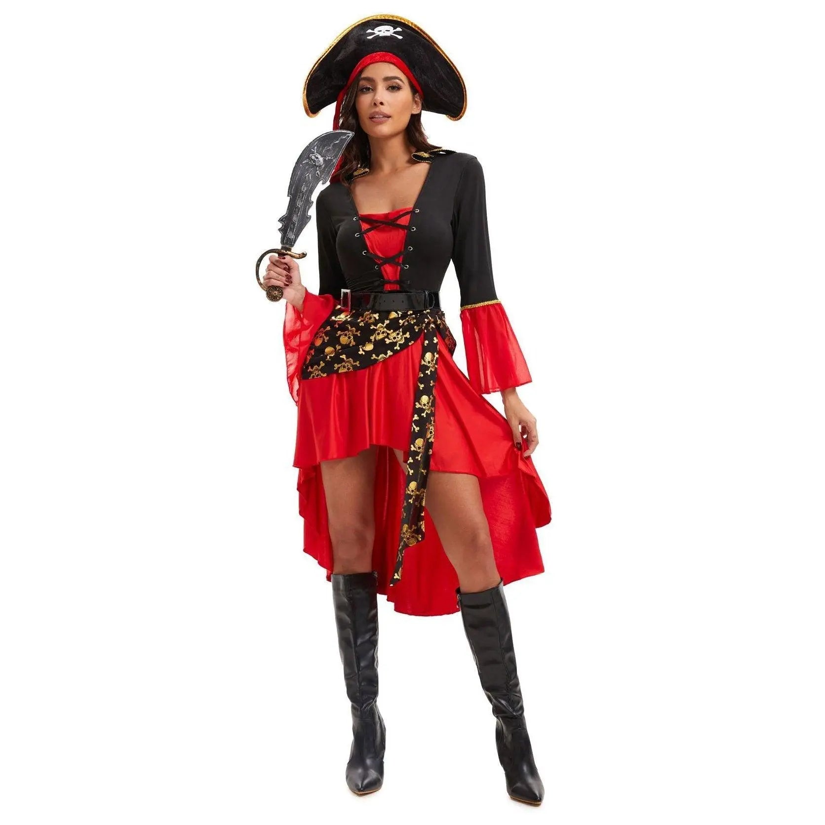 Pirate Outfit Vintage Cosplay Costume Carnival Halloween For Female - Pajamasbuy
