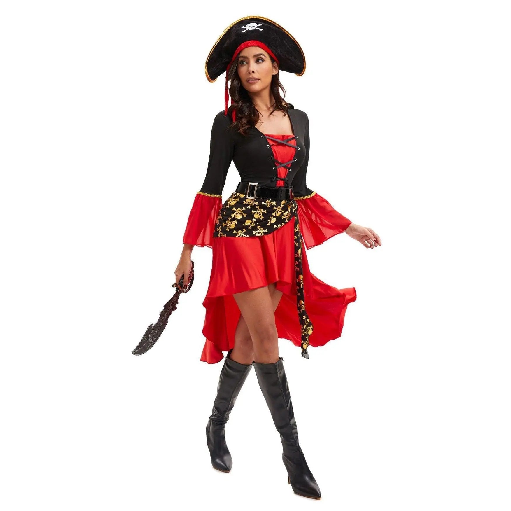 Pirate Outfit Vintage Cosplay Costume Carnival Halloween For Female - Pajamasbuy
