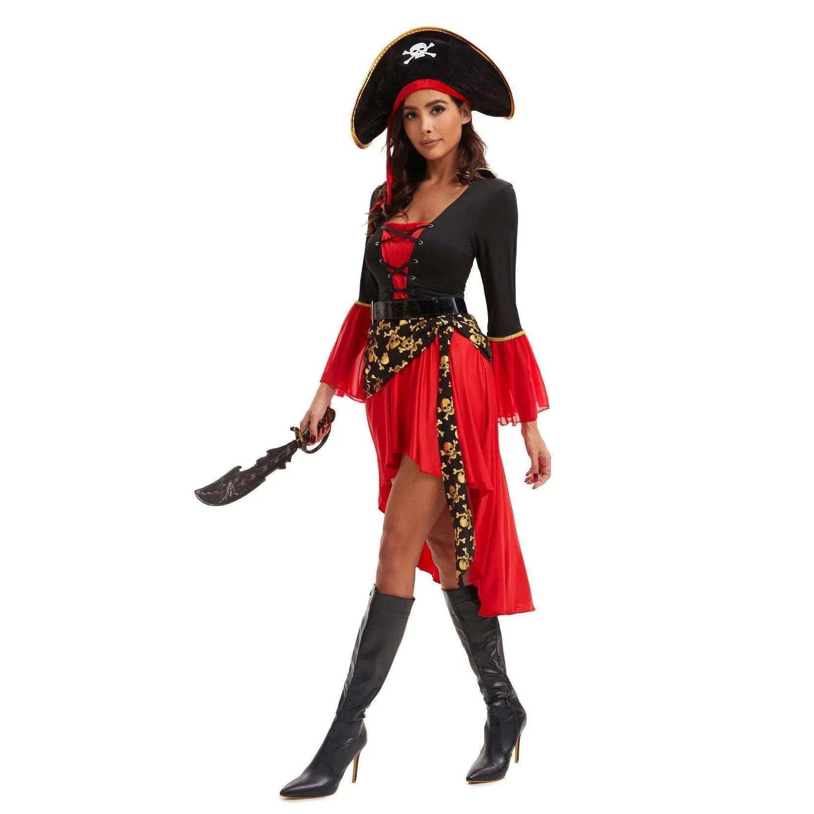 Pirate Outfit Vintage Cosplay Costume Carnival Halloween For Female - Pajamasbuy