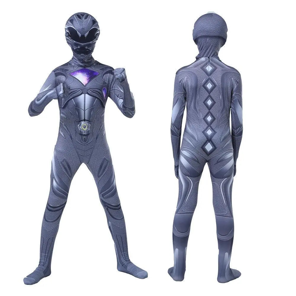 Power Rangers Cosplay Costume Dinosaur Suit Halloween Superhero Jumpsuit Outfit Dress Up For Kids Adult - Pajamasbuy