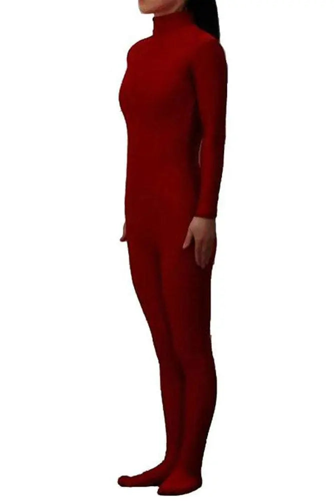 Purplish Red Headless Bodysuit Spandex Zentai Catsuit Costume - Pajamasbuy