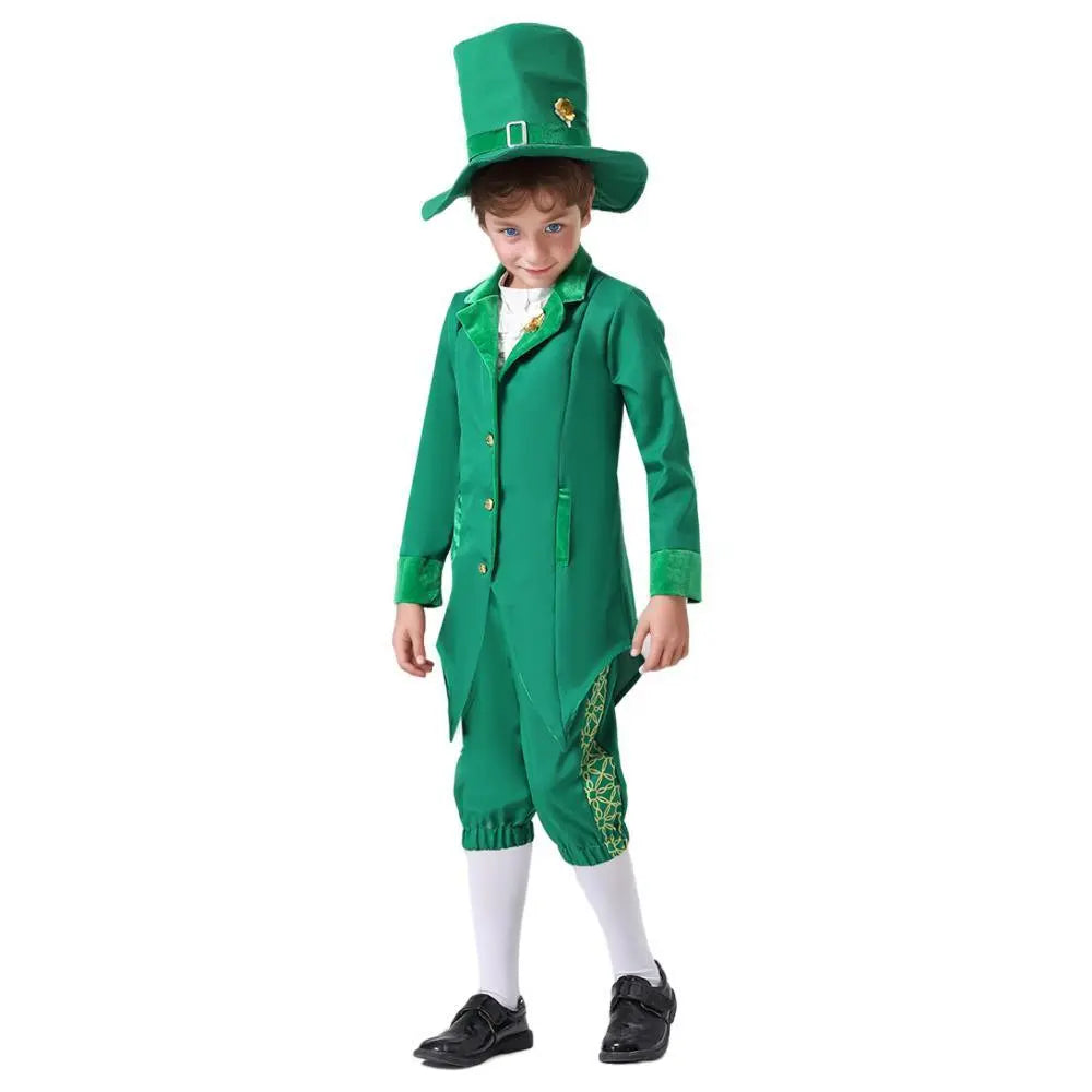 St Patrick's Day Kids Green Dress Party Cosplay Costume Carnival Suit - Pajamasbuy