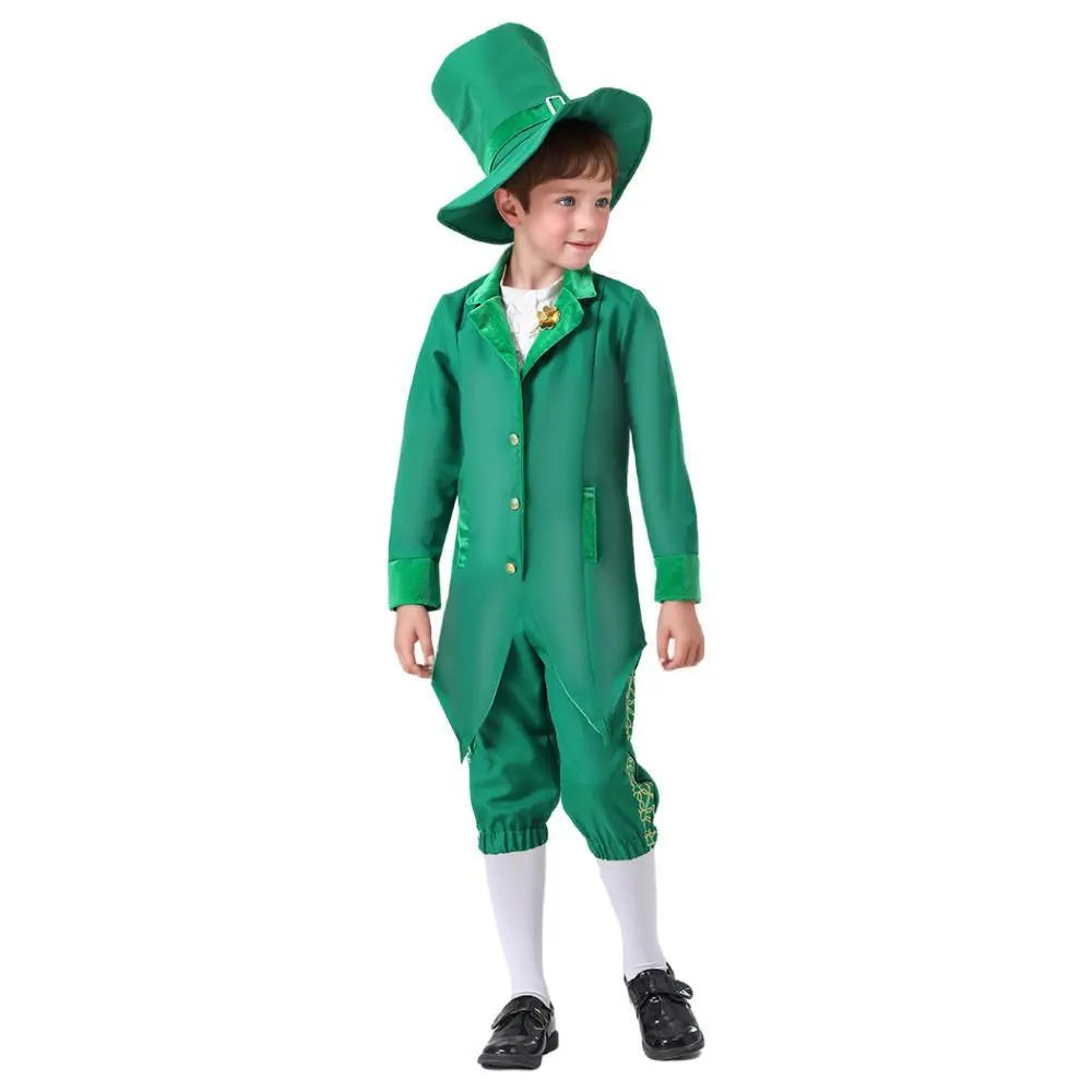 St Patrick's Day Kids Green Dress Party Cosplay Costume Carnival Suit - Pajamasbuy