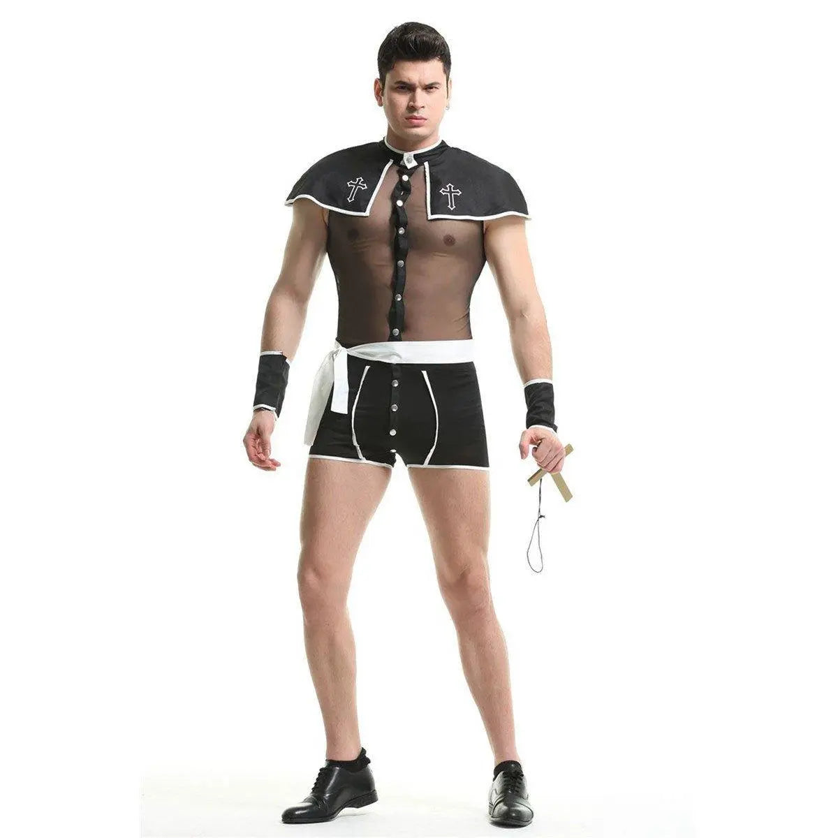 Stag Do Party Fancy Dress Costume Priest Night Club For Men - Pajamasbuy