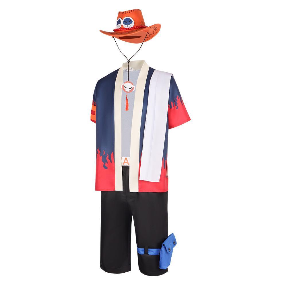 Animation costume Nautical King Fire Fist Ace full cosplay costume stage performance - Pajamasbuy