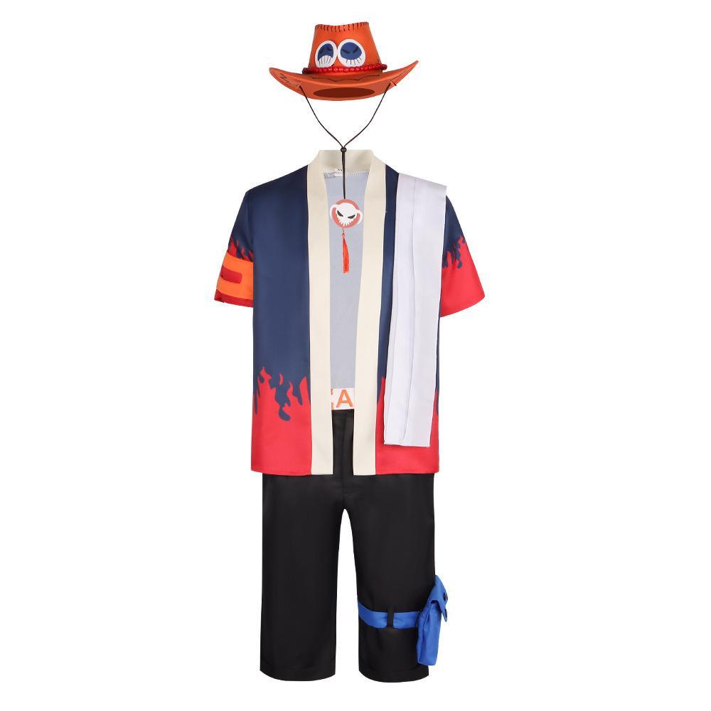 Animation costume Nautical King Fire Fist Ace full cosplay costume stage performance - Pajamasbuy