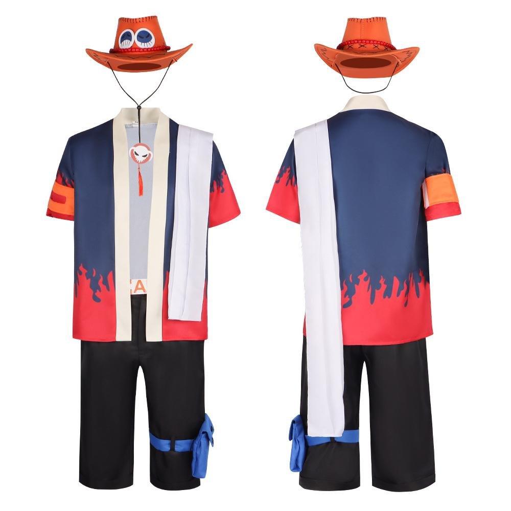 Animation costume Nautical King Fire Fist Ace full cosplay costume stage performance - Pajamasbuy