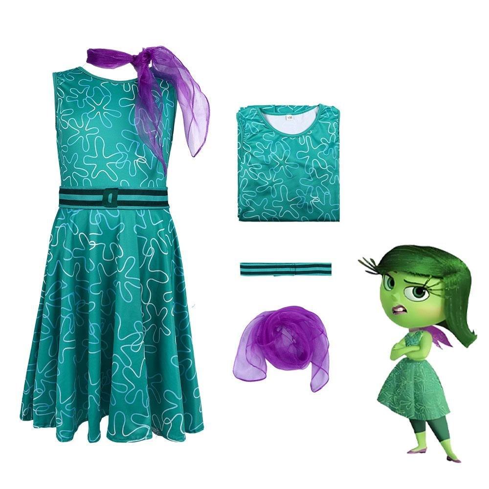 Inside Out 2 Disgust Costume Halloween Stage Performance Outfit for Kids and Adults - Pajamasbuy