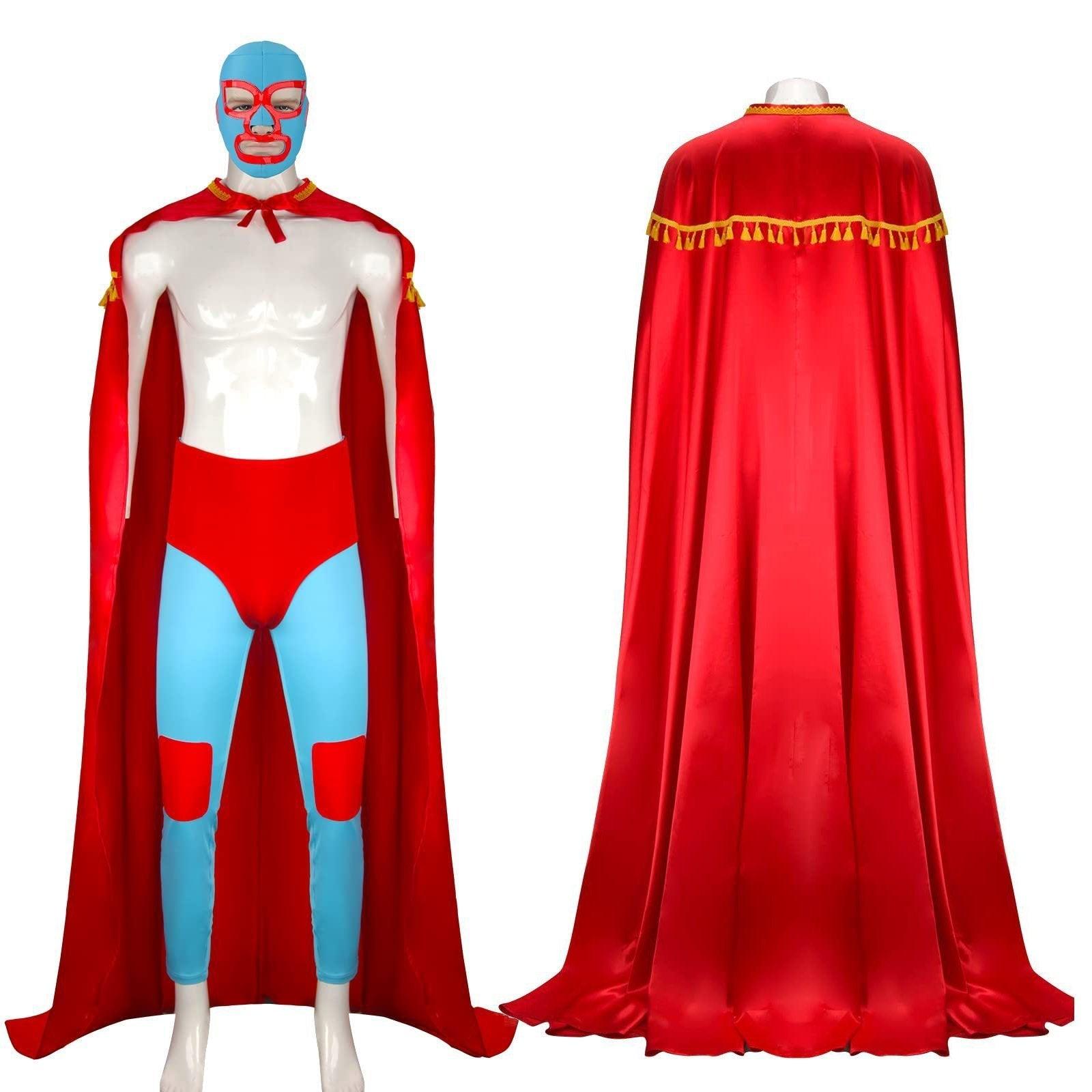 Nacho Libre Costume for Adults with Cape Headgear - Pajamasbuy