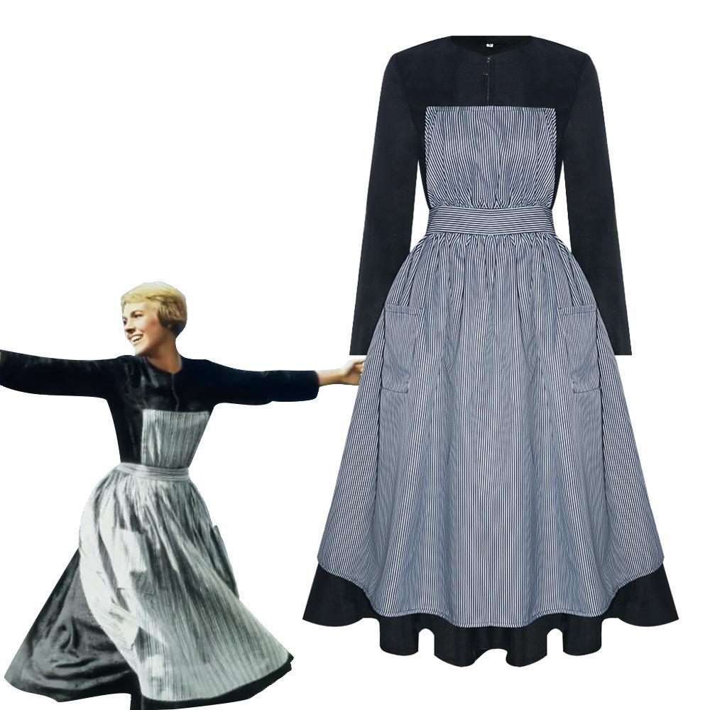 The Sound of Music Maria Cosplay Carnival Party Stage Performance Costumes - Pajamasbuy