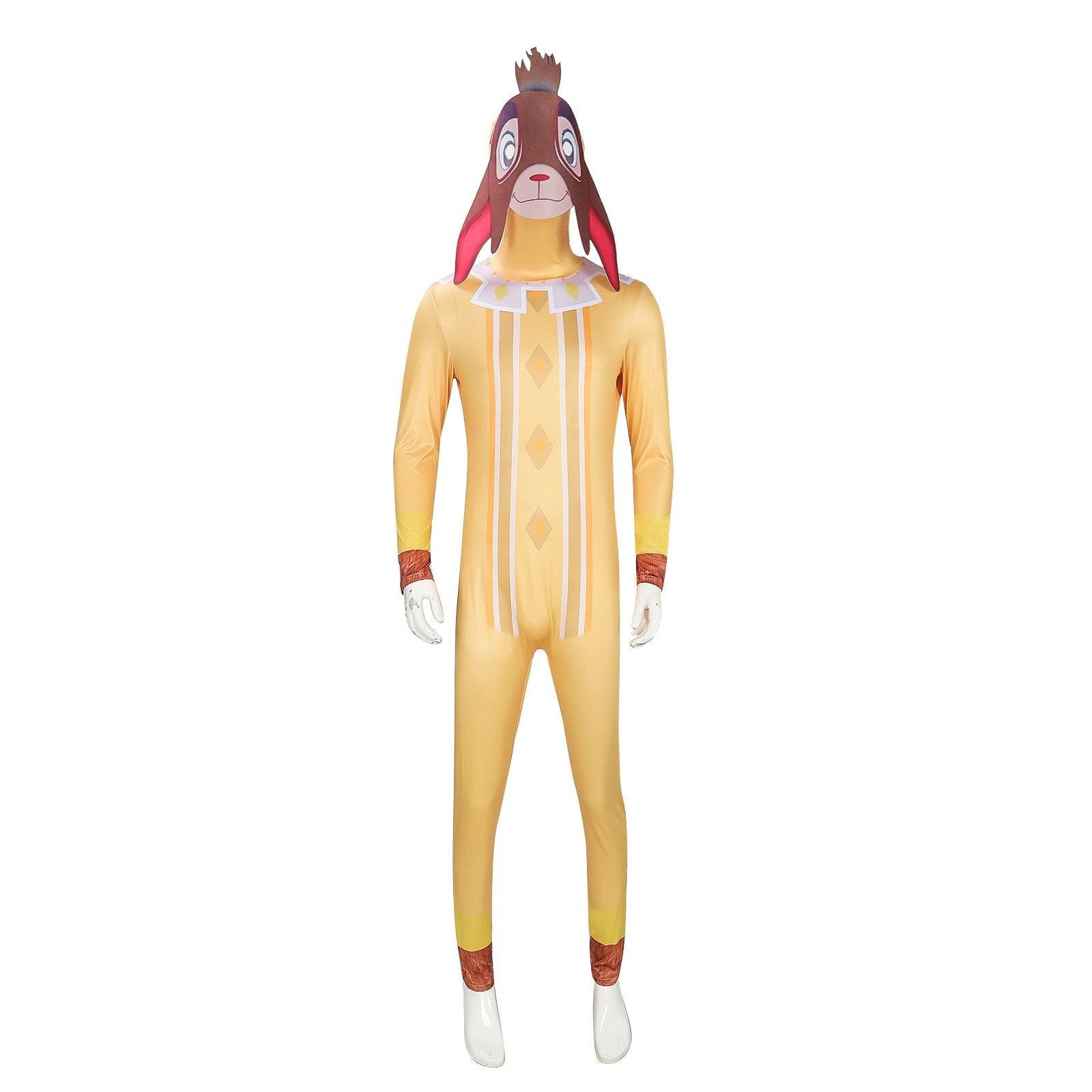 Wish Asha Valentino Cosplay Costume Adult Sheep Jumpsuit with Mask - Pajamasbuy