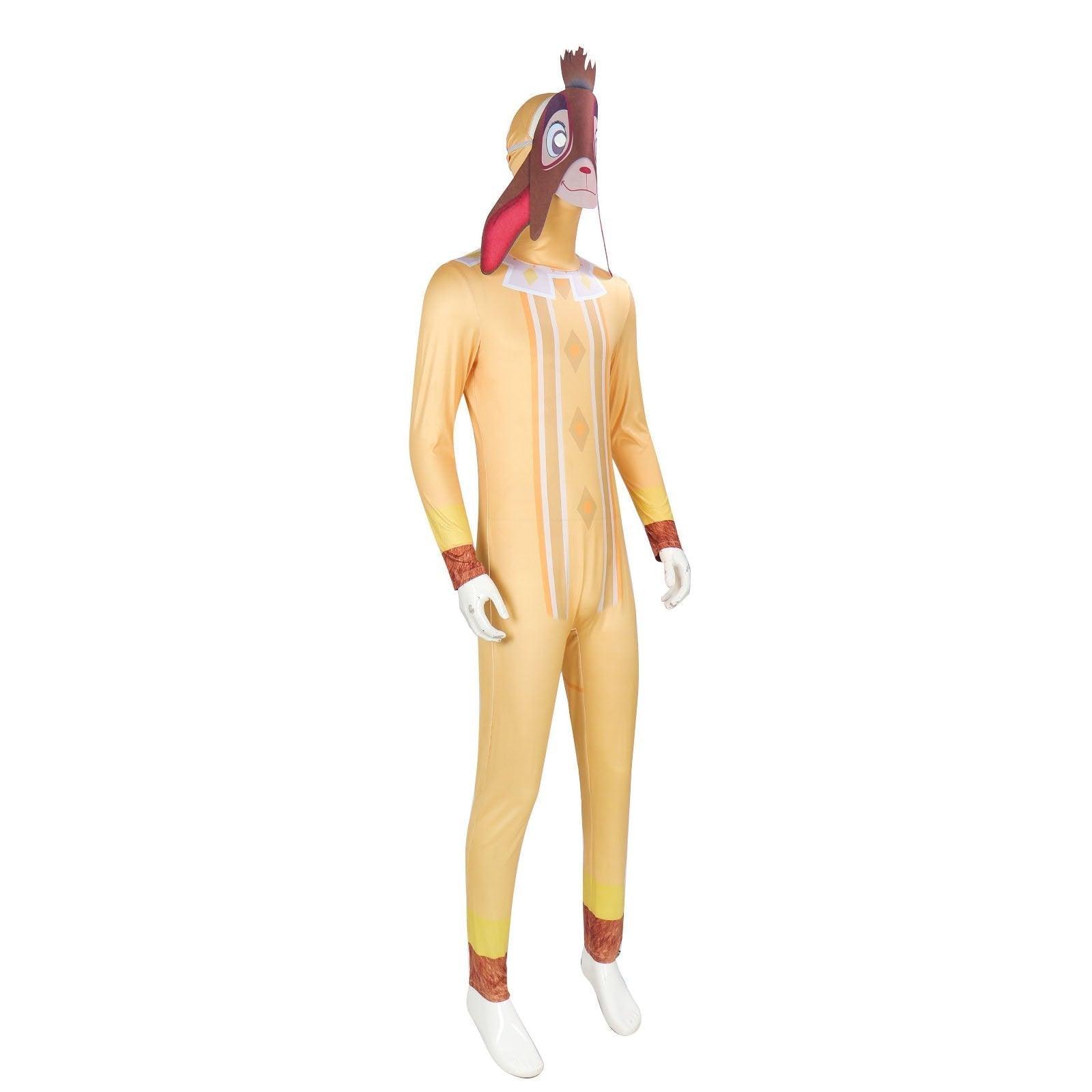 Wish Asha Valentino Cosplay Costume Adult Sheep Jumpsuit with Mask - Pajamasbuy